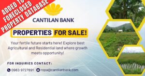 Cantilan Bank Foreclosed Properties List as of November 2025