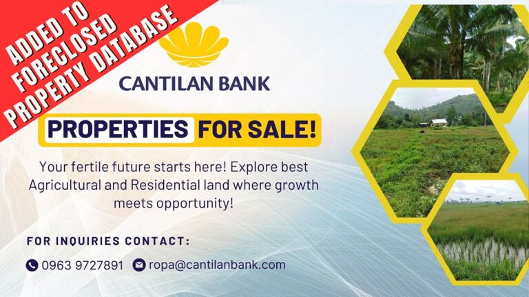 Getting Started 42 Cantilan Bank Foreclosed Properties List as of November 2025