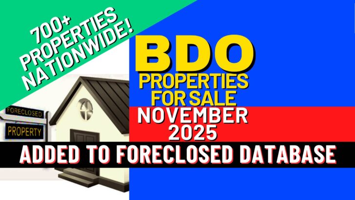 769 BDO Foreclosed Properties in November 2025 List for Negotiated Sale 2 BDO Foreclosed Properties List for November 2025 added to database