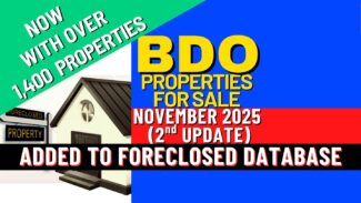 BDO Foreclosed Properties List for November 2025 added to database