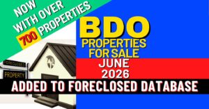 BDO Foreclosed Properties JUNE-2026 added to database