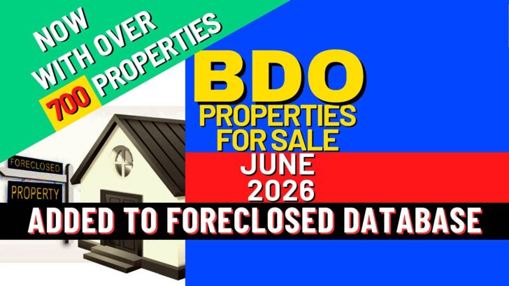 BDO Foreclosed Properties JUNE-2026 added to database