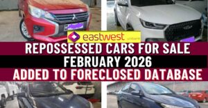 EastWest Bank Repossessed Cars For Sale: February 2026 list