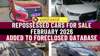 EastWest Bank Repossessed Cars For Sale: February 2026 list