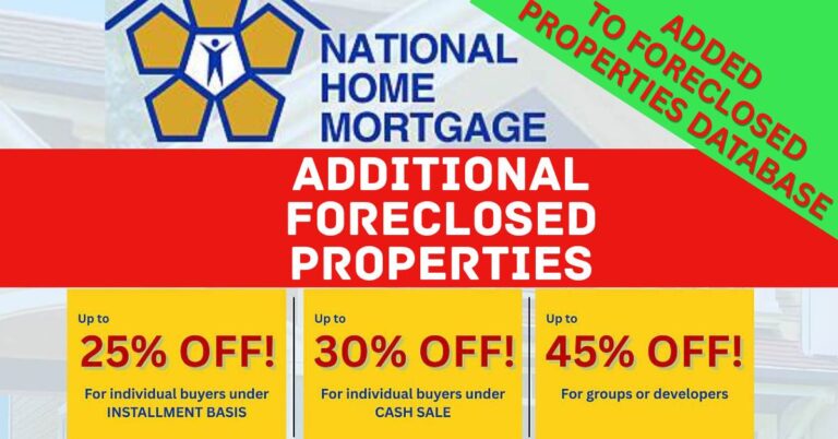 NHMFC's Acquired Assets Price Slash gives buyers up to 45% discount for their foreclosed properties/acquired assets for negotiated sale this 2026.
