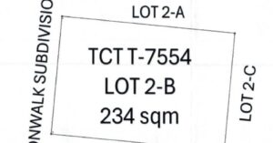 PDIC Foreclosed Residential - Vacant Lot: Lot No. 2-B, (LRC) Psd-342325, Pamplona (Now Proton Street, Moonwalk Village, Talon Cinco, Las Piñas City, Metro Manila), Las Pinas, Metro Manila - For Negotiated Sale