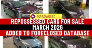 EastWest Bank Repossessed Cars For Sale: March 2026 list