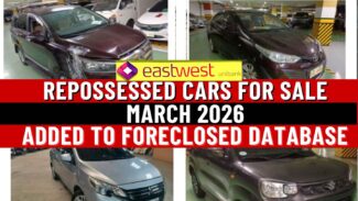 EastWest Bank Repossessed Cars For Sale: March 2026 list