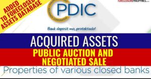 PDIC foreclosed properties for public auction and negotiated sale as of February 2026