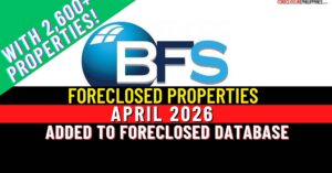 BFS foreclosed properties list for April 2026 released. This is a nationwide list with 2600+ properties. The list has been added to our foreclosed properties database for quick and easy searching/filtering.