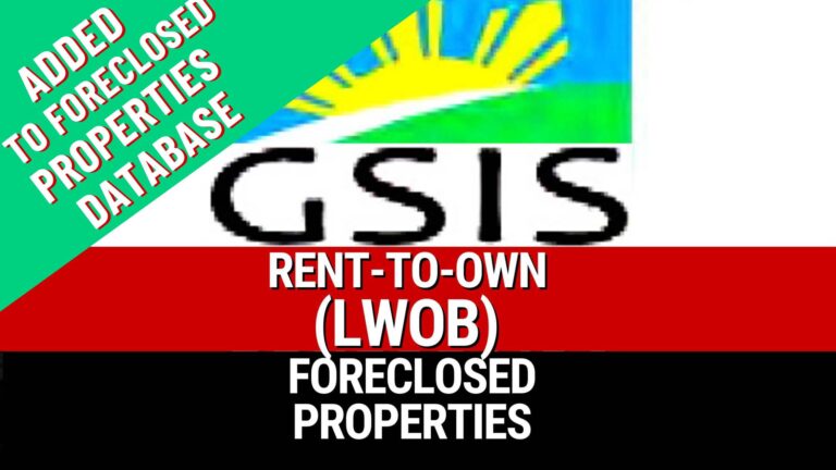 Updated GSIS Lease With Option To Buy List Of Foreclosed Properties (Rent To Own)