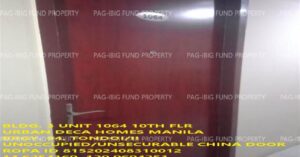 Pag-IBIG Foreclosed Condominium - Unit 10F-64 10TH Flr. 3-Q75 URBAN DECA HOMES MANILA BARANGAY 94, TONDO I/II, NCR, CITY OF MANILA, FIRST DISTRICT, 1012 - Negotiated Sale on May. 4, 2026 - May. 8, 2026