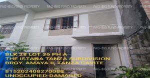 Pag-IBIG Foreclosed Town House - Lot 36 Blk. 28 Phase A THE ISTANA TANZA SUBDIVISION AMAYA II, TANZA, CAVITE, 4108 - Negotiated Sale on May. 4, 2026 - May. 8, 2026