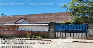 Pag-IBIG Foreclosed Duplex with Eaves - Lot 17 Blk. 37 LIRO HOMES SAMPALOC, TANAY, RIZAL, 1980 - Negotiated Sale on May. 4, 2026 - May. 8, 2026 (Occupied)