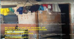 Pag-IBIG Foreclosed Row House - End with Firewall - Lot 37 Blk. 13 Phase 2E MABUHAY CITY-CABUYAO MAMATID, CITY OF CABUYAO, LAGUNA, 4025 - 2nd Public Auction on May. 4, 2026 - May. 8, 2026 (Occupied)