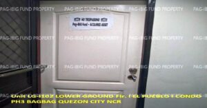 Pag-IBIG Foreclosed Condominium - Unit LG-I102 LOWER GROUND Flr. I EL PUEBLO I CONDO PH3 BAGBAG, QUEZON CITY, NCR, SECOND DISTRICT, 1116 - 2nd Public Auction on May. 4, 2026 - May. 8, 2026