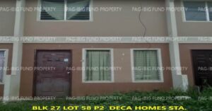 Pag-IBIG Foreclosed Town House - Lot 58 Blk. 27 DECA HOMES STA BARBARA RESIDENCES- SOCIALIZED PHASE 2 BALABAG, SANTA BARBARA, ILOILO, 5002 - Negotiated Sale on May. 4, 2026 - May. 8, 2026 (Occupied)