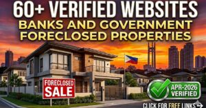 Top 50 Bank and government websites verified with foreclosed properties in the Philippines as of April 2026