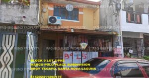 Pag-IBIG ROPA # 815202411290179 - Lot 5 Blk. 9 Phase 2 MARCO POLO PLACE SUBD TAGAPO, CITY OF SANTA ROSA, LAGUNA, 4026 - 2nd Public Auction on Jun. 22, 2026 - Jun. 26, 2026 (Occupied)