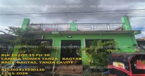 Pag-IBIG ROPA # 815202411290126 - Lot 15 Blk. 19 Phase 3B CARISSA HOMES TANZA-BAGTAS BAGTAS, TANZA, CAVITE, 4108 - Negotiated Sale on Jun. 22, 2026 - Jun. 26, 2026 (Occupied)