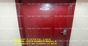 Pag-IBIG ROPA # 815202508290048 - Unit 12F-5 12TH Flr. 1-Q75 URBAN DECA HOMES MANILA BARANGAY 94, TONDO I/II, NCR, CITY OF MANILA, FIRST DISTRICT, 1012 - 2nd Public Auction on Jul. 6, 2026 - Jul. 10, 2026 (Occupied)