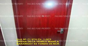Pag-IBIG ROPA # 815202508290098 - Unit 9F-71 9TH Flr. 1-Q75 URBAN DECA HOMES MANILA BARANGAY 94, TONDO I/II, NCR, CITY OF MANILA, FIRST DISTRICT, 1012 - 2nd Public Auction on Jul. 6, 2026 - Jul. 10, 2026 (Occupied)
