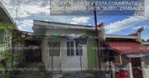 Pag-IBIG ROPA # 842202406270007 - Lot 27 Blk. 16 FIESTA COMMUNITIES - SUBIC MANGAN-VACA, SUBIC, ZAMBALES, 2209 - Negotiated Sale on Jul. 6, 2026 - Jul. 10, 2026 (Occupied)