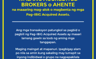 walang accredited broker o agente ang pagibig 33
