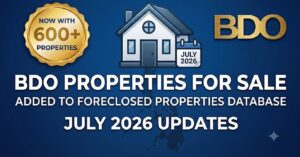 BDO Foreclosed Properties JULY-2026 added to database