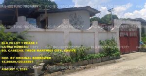 Pag-IBIG ROPA # 815202407260005 - Lot 1 Blk. 20 Phase 1 LA PAZ HOMES II CABEZAS, CITY OF TRECE MARTIRES, CAVITE, 4109 - Negotiated Sale on Jul. 27, 2026 - Jul. 31, 2026 (Occupied)